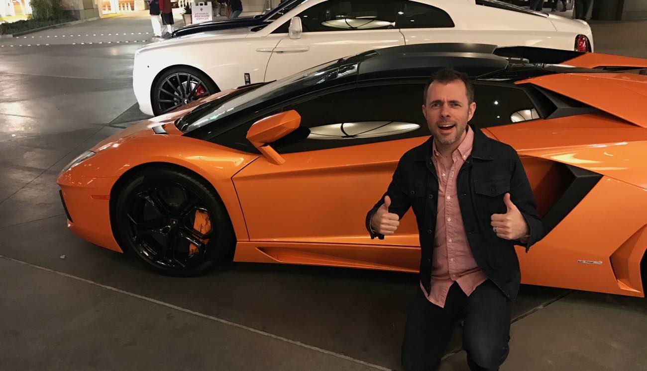 Shawn Blanc Photo Op with an Arancio Atlas Lambo